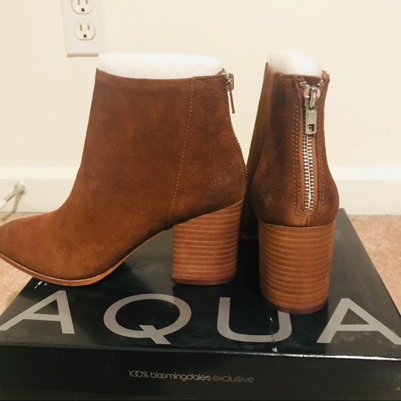 NWB✨AQUA|Women's Dante Pointed Toe Leather Booties - Picture 4 of 8